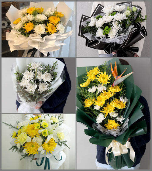 山东日照莒县长岭镇白事花束代送